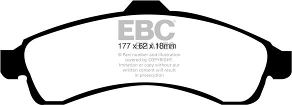 EBC Brakes DP1618 - Kit de plaquettes de frein, frein à disque cwaw.fr