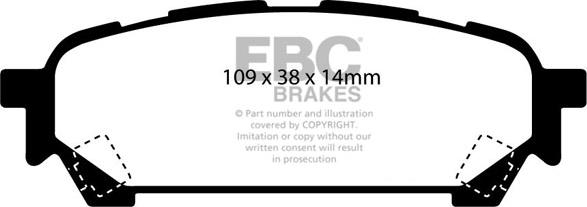 EBC Brakes DP1687 - Kit de plaquettes de frein, frein à disque cwaw.fr