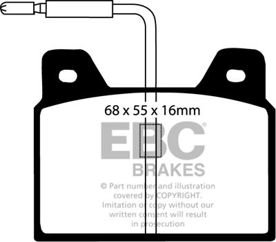 EBC Brakes DP163 - Kit de plaquettes de frein, frein à disque cwaw.fr