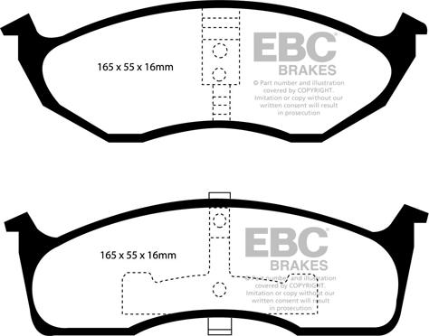 EBC Brakes DP1623 - Kit de plaquettes de frein, frein à disque cwaw.fr