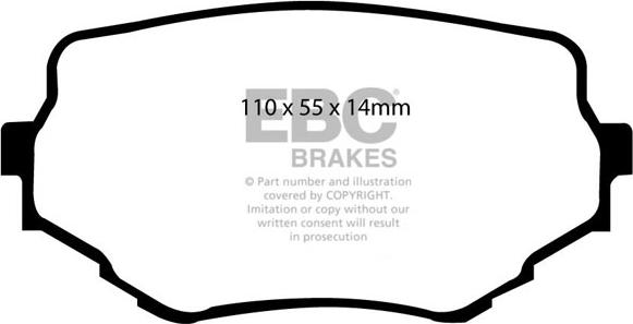 EBC Brakes DP1099 - Kit de plaquettes de frein, frein à disque cwaw.fr