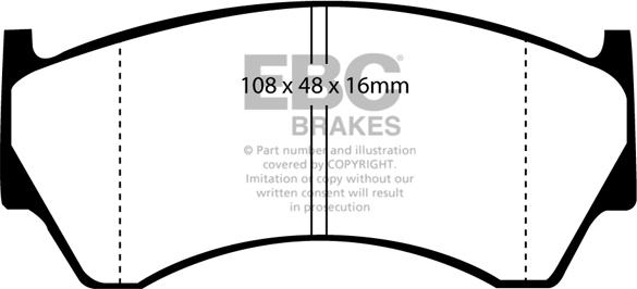 EBC Brakes DP1044 - Kit de plaquettes de frein, frein à disque cwaw.fr