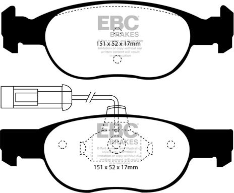 EBC Brakes DP1059 - Kit de plaquettes de frein, frein à disque cwaw.fr