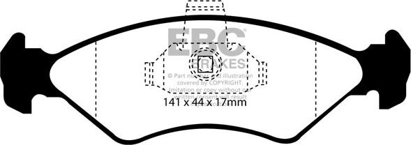 EBC Brakes DP1050 - Kit de plaquettes de frein, frein à disque cwaw.fr