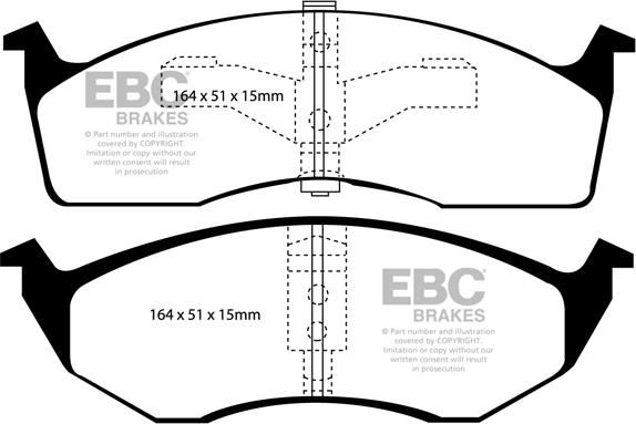 EBC Brakes DP1065 - Kit de plaquettes de frein, frein à disque cwaw.fr