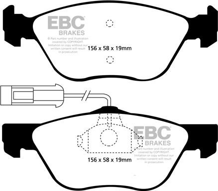 EBC Brakes DP1061 - Kit de plaquettes de frein, frein à disque cwaw.fr