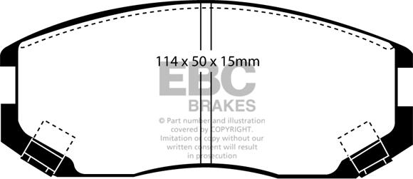 EBC Brakes DP1063 - Kit de plaquettes de frein, frein à disque cwaw.fr