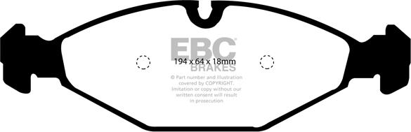 EBC Brakes DP1009 - Kit de plaquettes de frein, frein à disque cwaw.fr