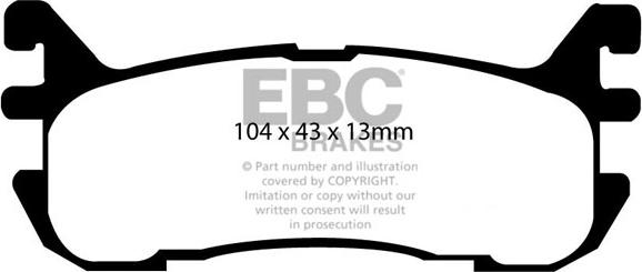 EBC Brakes DP41003R - Kit de plaquettes de frein, frein à disque cwaw.fr