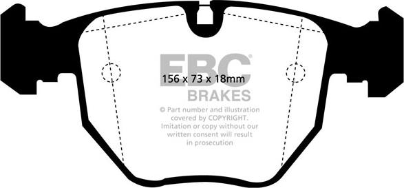 EBC Brakes DP1036 - Kit de plaquettes de frein, frein à disque cwaw.fr