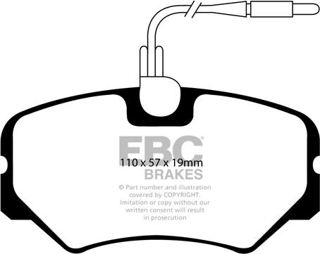 EBC Brakes DP1021 - Kit de plaquettes de frein, frein à disque cwaw.fr