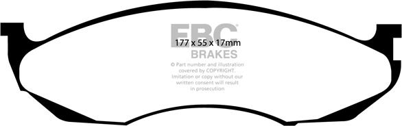 EBC Brakes DP1022 - Kit de plaquettes de frein, frein à disque cwaw.fr