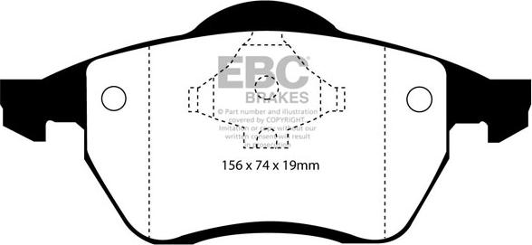 EBC Brakes DP1074 - Kit de plaquettes de frein, frein à disque cwaw.fr