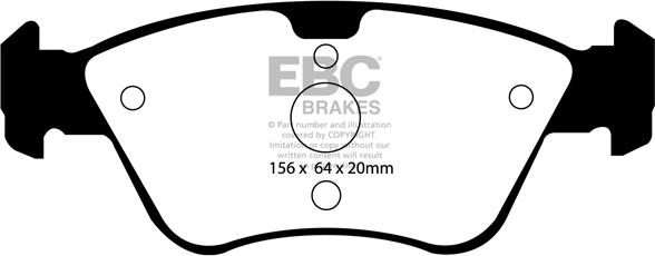 EBC Brakes DP1075 - Kit de plaquettes de frein, frein à disque cwaw.fr