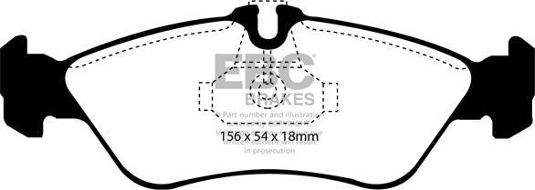 EBC Brakes DP1070/2 - Kit de plaquettes de frein, frein à disque cwaw.fr