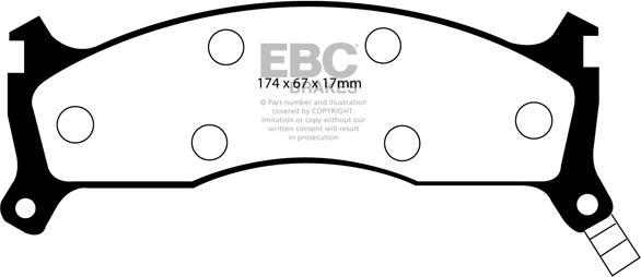 EBC Brakes DP1073 - Kit de plaquettes de frein, frein à disque cwaw.fr