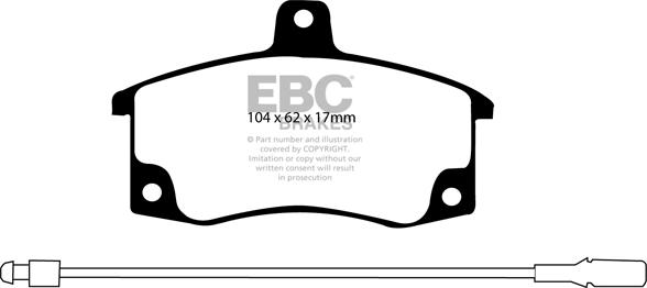 EBC Brakes DP1192 - Kit de plaquettes de frein, frein à disque cwaw.fr