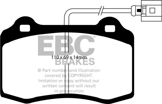 EBC Brakes DP31140/2C - Kit de plaquettes de frein, frein à disque cwaw.fr