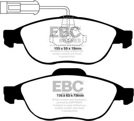 EBC Brakes DP1153 - Kit de plaquettes de frein, frein à disque cwaw.fr