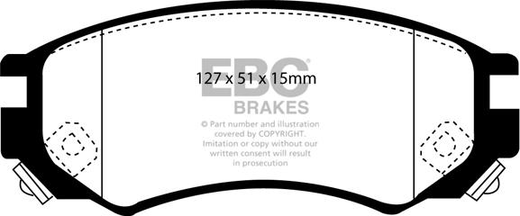 EBC Brakes DP1101 - Kit de plaquettes de frein, frein à disque cwaw.fr