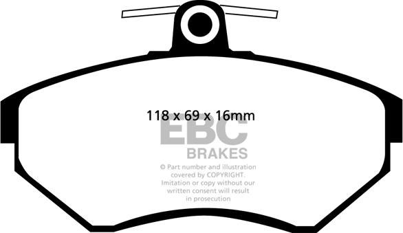 EBC Brakes DP41112R - Kit de plaquettes de frein, frein à disque cwaw.fr