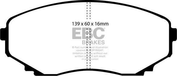 EBC Brakes DP61121 - Kit de plaquettes de frein, frein à disque cwaw.fr