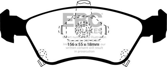 EBC Brakes DP1171 - Kit de plaquettes de frein, frein à disque cwaw.fr