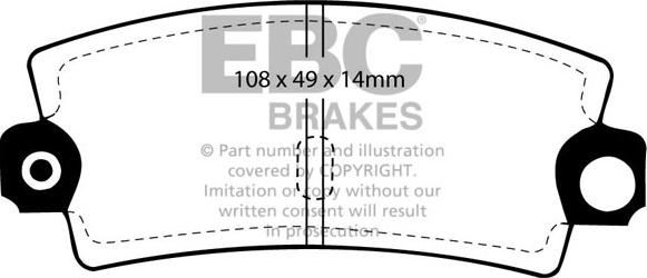 EBC Brakes DP189 - Kit de plaquettes de frein, frein à disque cwaw.fr