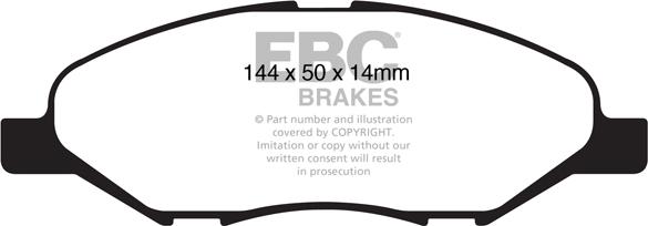 EBC Brakes DP1832 - Kit de plaquettes de frein, frein à disque cwaw.fr