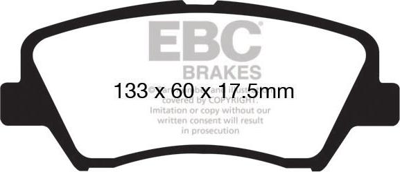 EBC Brakes DP1874 - Kit de plaquettes de frein, frein à disque cwaw.fr