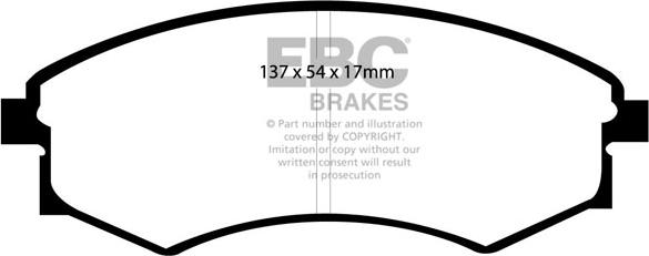 EBC Brakes DP1358 - Kit de plaquettes de frein, frein à disque cwaw.fr