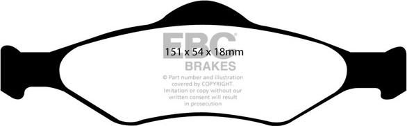 EBC Brakes DP1300 - Kit de plaquettes de frein, frein à disque cwaw.fr