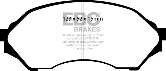 EBC Brakes DP1302 - Kit de plaquettes de frein, frein à disque cwaw.fr