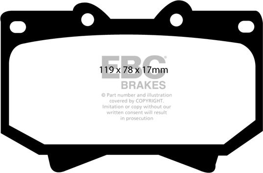 EBC Brakes DP1319 - Kit de plaquettes de frein, frein à disque cwaw.fr