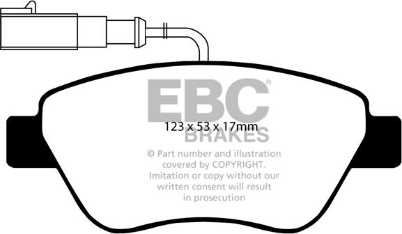 EBC Brakes DP1384/2 - Kit de plaquettes de frein, frein à disque cwaw.fr