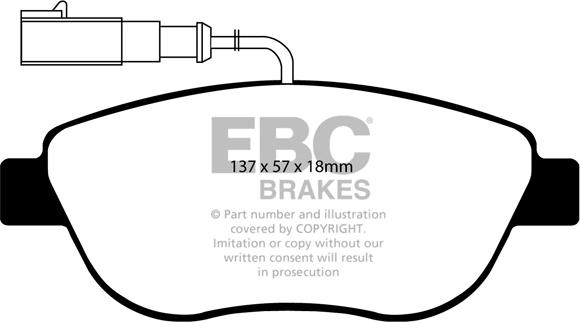 EBC Brakes DP1383/2 - Kit de plaquettes de frein, frein à disque cwaw.fr