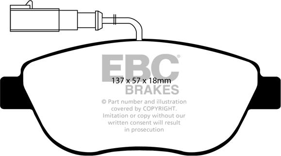 EBC Brakes DP1383 - Kit de plaquettes de frein, frein à disque cwaw.fr