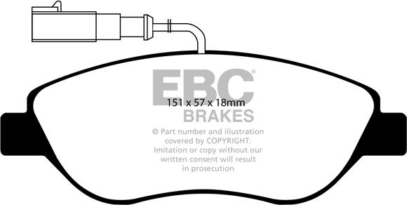 EBC Brakes DP41382/2R - Kit de plaquettes de frein, frein à disque cwaw.fr