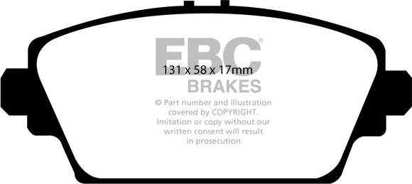 EBC Brakes DP1339 - Kit de plaquettes de frein, frein à disque cwaw.fr