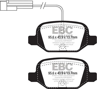 EBC Brakes DP21338/2 - Kit de plaquettes de frein, frein à disque cwaw.fr