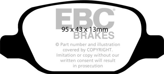 EBC Brakes DP1338 - Kit de plaquettes de frein, frein à disque cwaw.fr