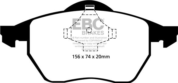 EBC Brakes DP1324 - Kit de plaquettes de frein, frein à disque cwaw.fr