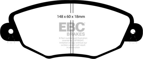 EBC Brakes DP1322 - Kit de plaquettes de frein, frein à disque cwaw.fr