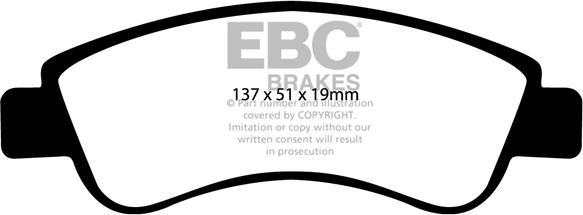 EBC Brakes DP1374 - Kit de plaquettes de frein, frein à disque cwaw.fr