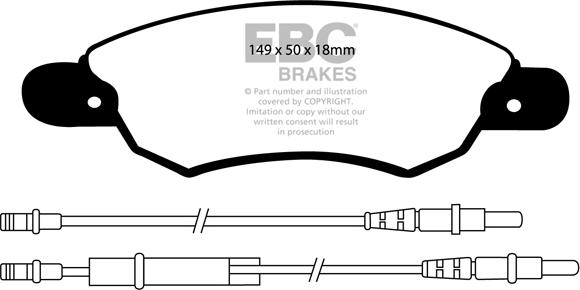 EBC Brakes DP1370 - Kit de plaquettes de frein, frein à disque cwaw.fr