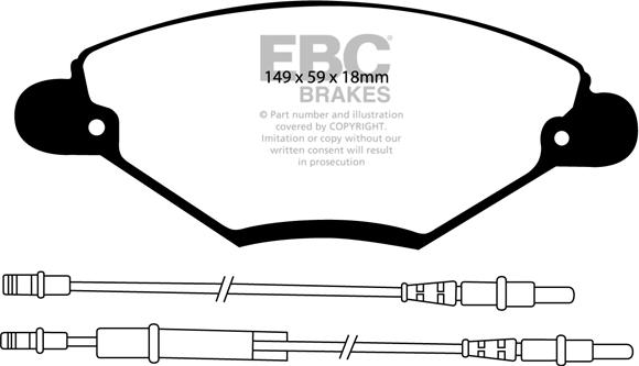 EBC Brakes DP1371 - Kit de plaquettes de frein, frein à disque cwaw.fr