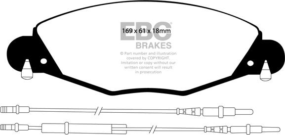 EBC Brakes DP1372 - Kit de plaquettes de frein, frein à disque cwaw.fr