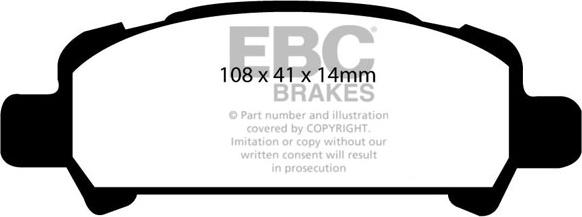 EBC Brakes DP1293 - Kit de plaquettes de frein, frein à disque cwaw.fr