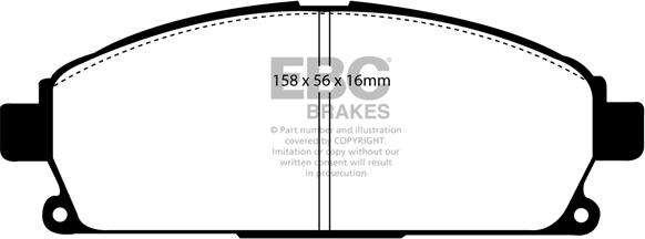 EBC Brakes DP1247 - Kit de plaquettes de frein, frein à disque cwaw.fr