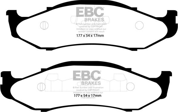 EBC Brakes DP41255R - Kit de plaquettes de frein, frein à disque cwaw.fr